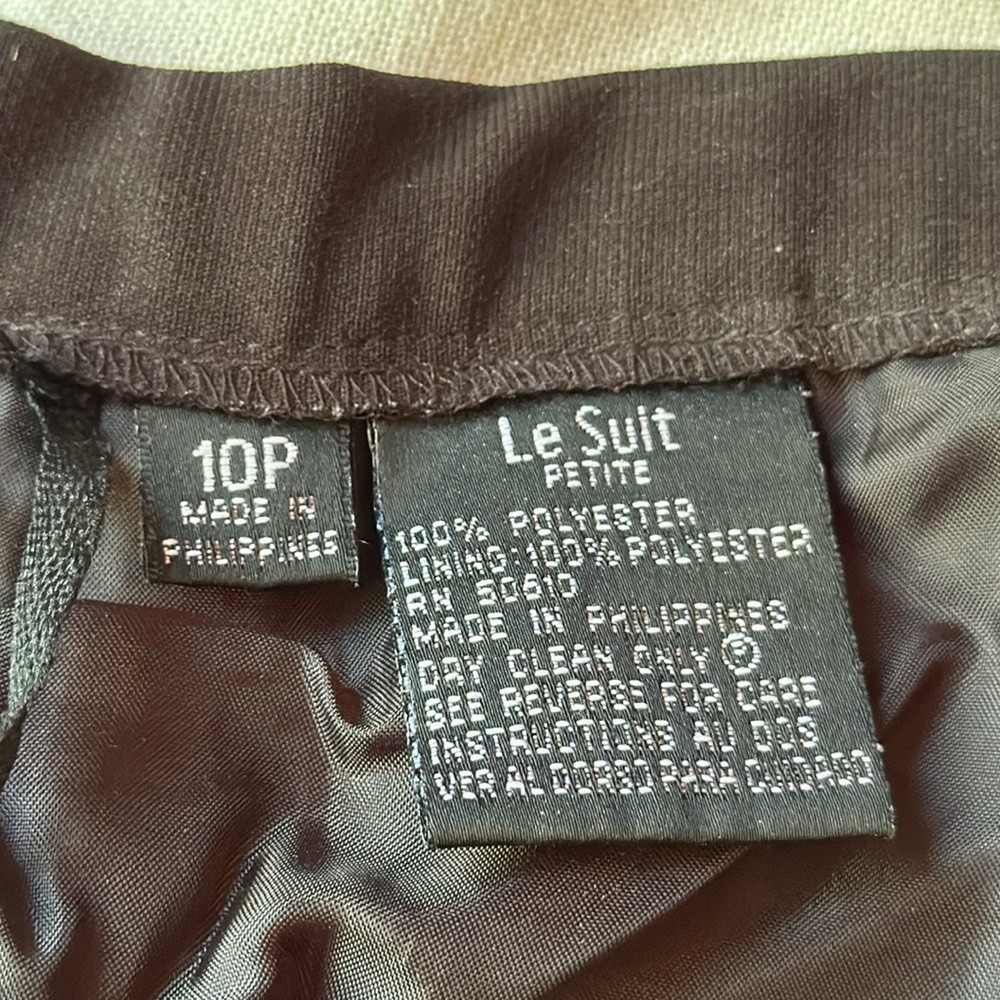 Le Suit Dress Pants Fully Lined Black Slacks - 10 Petite - Picture 5 of 7